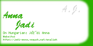 anna jadi business card